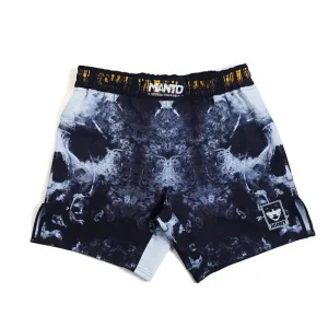 Pair of Manto Disobey Fight Shorts on a white background