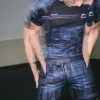 Black and white Manto Endure VT Shorts on white background