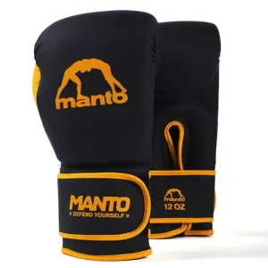 Black Manto Essential Boxing Gloves on a white background