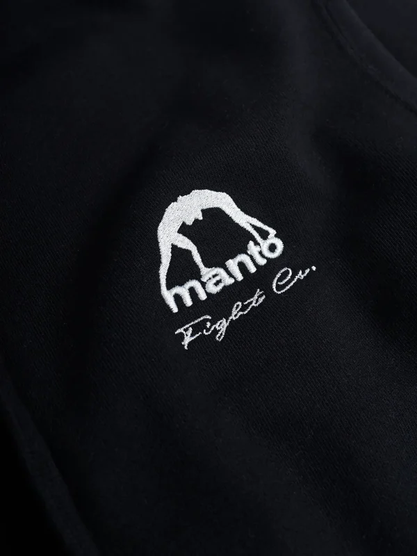Manto Fight Company Hoodie Black 2 Black and white Manto Fight Company Hoodie