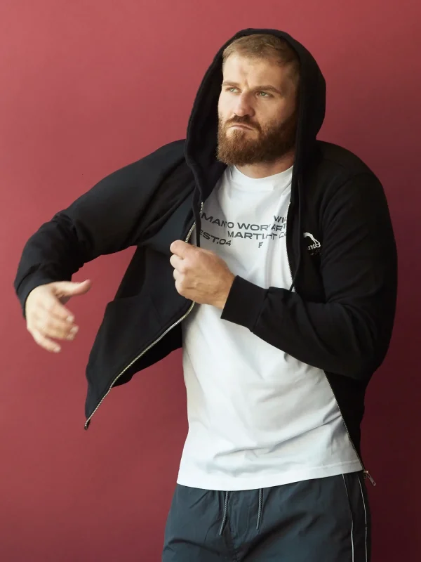 Manto Fight Company Hoodie Black 5 Manto Fight Company Hoodie in black color