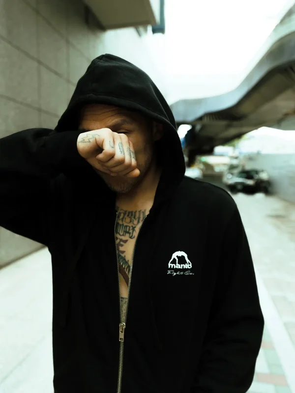 Manto Fight Company Hoodie Black 8 Manto Fight Company Hoodie in black color