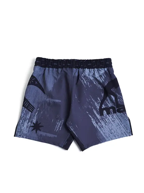Manto Livings Fight Shorts Grey 2 Manto Livings Fight Shorts on a clean white background