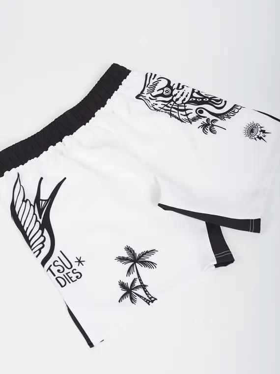 Manto Miko Fight Shorts on display