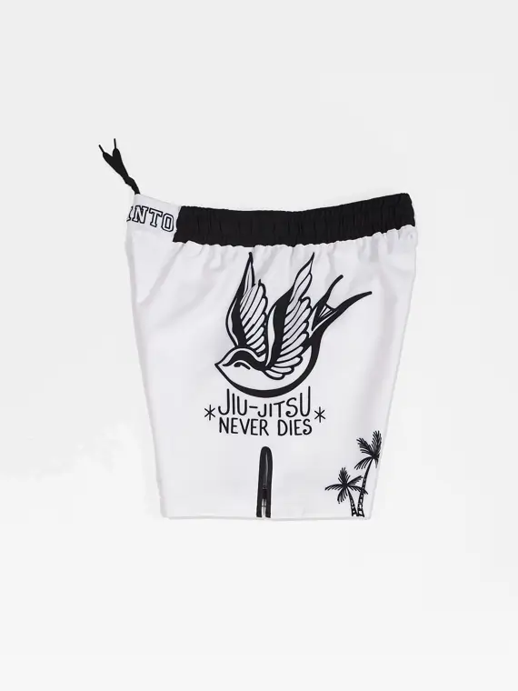 Manto Miko Fight Shorts on plain background