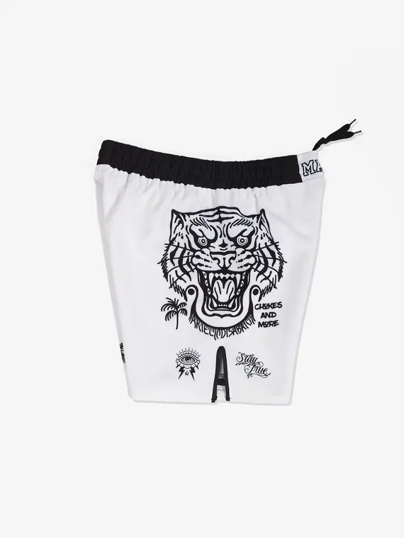 Manto Miko Fight Shorts in a white background