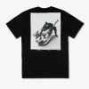 Manto Motion T Shirt Black White 2 Man wearing navy Manto Motion T-Shirt