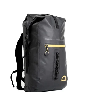 Manto-New-York-Roll-Top-Backpack Black Manto New York Roll Top Backpack on a white background