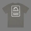 Manto Pulse T Shirt Beige 2 Man wearing a Manto Pulse T-Shirt