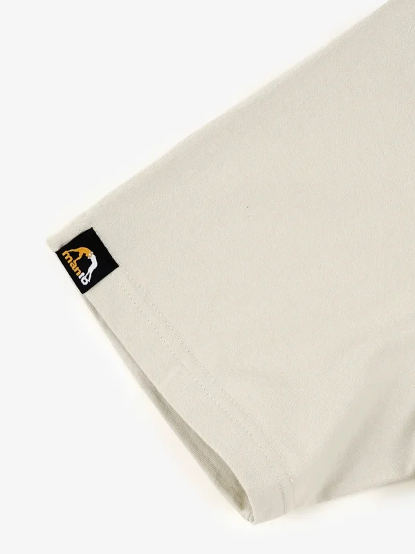 Manto Pulse T Shirt Beige 4 Man wearing Manto Pulse t-shirt