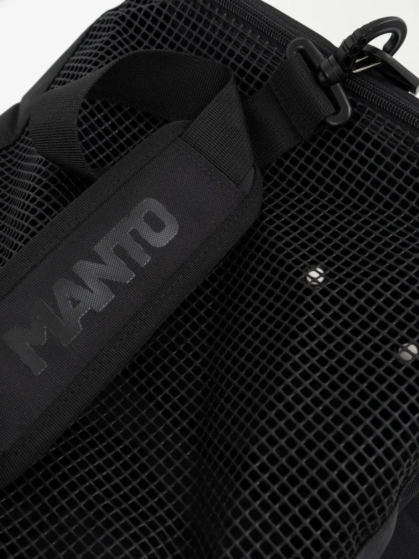 Multifunctional Manto Society Convertible Backpack in neutral colours.