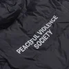 Man wearing Manto Society Puffer Jacket in an urban setting