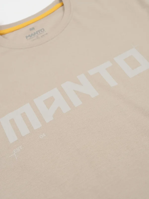 Manto Ultra T Shirt Beige 1 Man wearing Manto Ultra T-Shirt