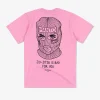 Black Manto x KTOF Balaclava T-Shirt on white background