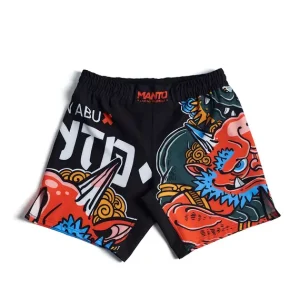 Manto x Yauhen Abu Oni Fight Shorts on white background