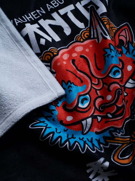 Manto x Yauhen Abu Oni Sports Towel on a white background