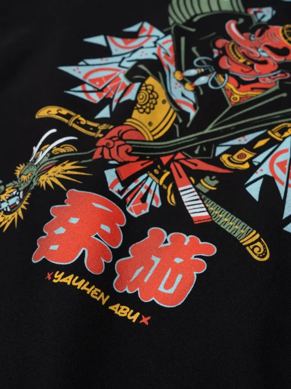 Model wearing a Manto x Yauhen Abu Tengu Hoodie
