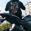 Man wearing a Manto x Yauhen Abu Tengu Hoodie in a casual setting.