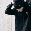 Man wearing Manto x Yauhen Abu Tengu Hoodie
