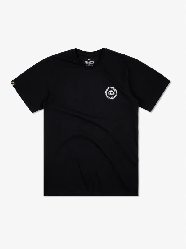 Manto Xero BJJ T-Shirt in black with white branding