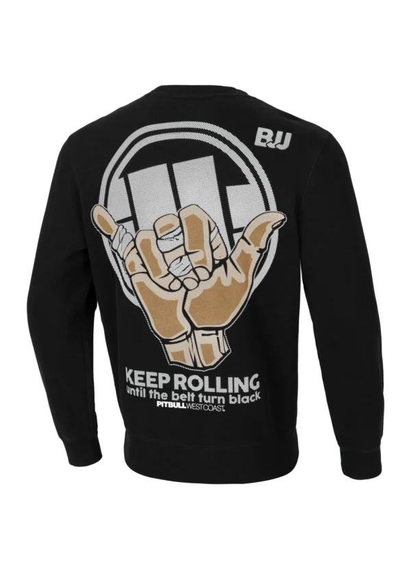 Fashion model wearing 'Pitbull Keep Rolling Sweatshirt'
