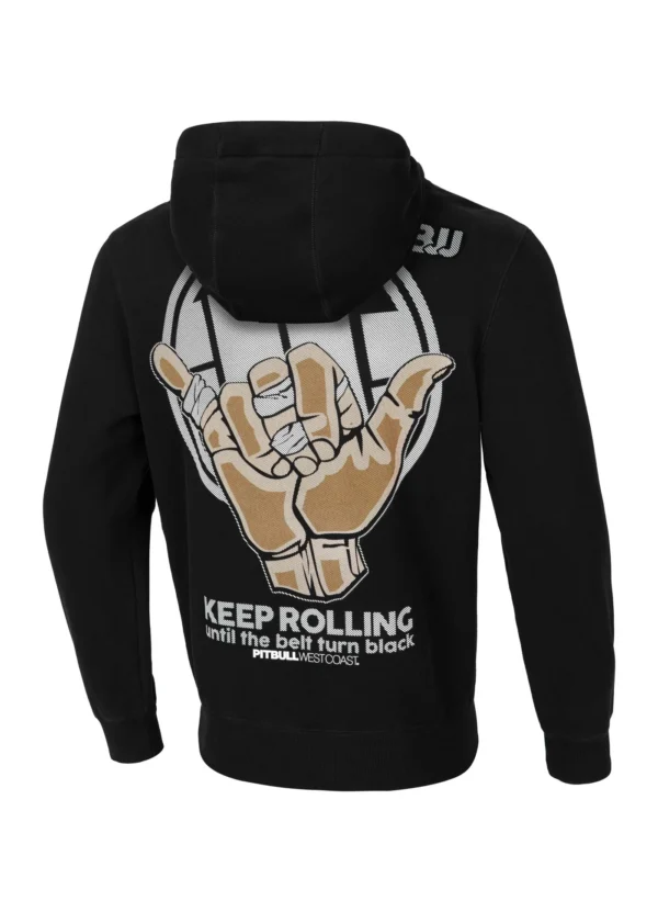 Pitbull Keep Rolling Hoodie. A comfortable Pitbull Keep Rolling Hoodie on display.