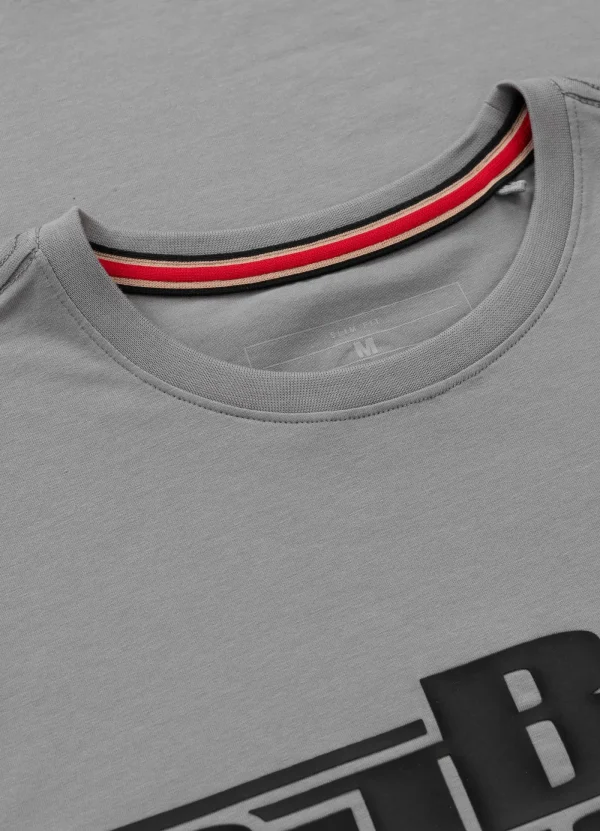 Pitbull Classic Boxing Slim Fit T Shirt Grey 2 Man wearing the 'Pitbull Classic Boxing Slim-Fit T-Shirt'