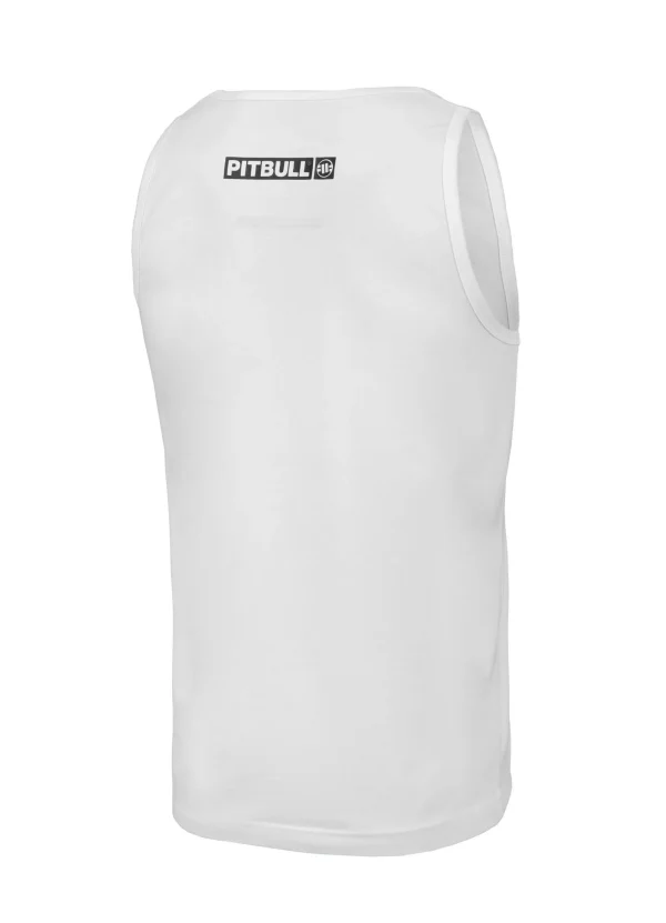 Pitbull Hilltop 190 Tank Top - White in White — rear print