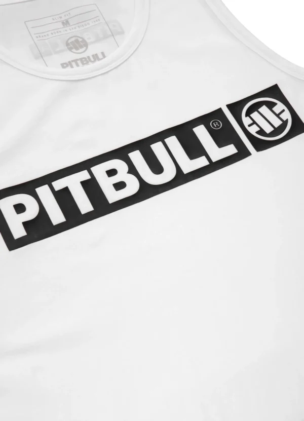 Pitbull Hilltop 190 Tank Top - White in White — sleeve detail