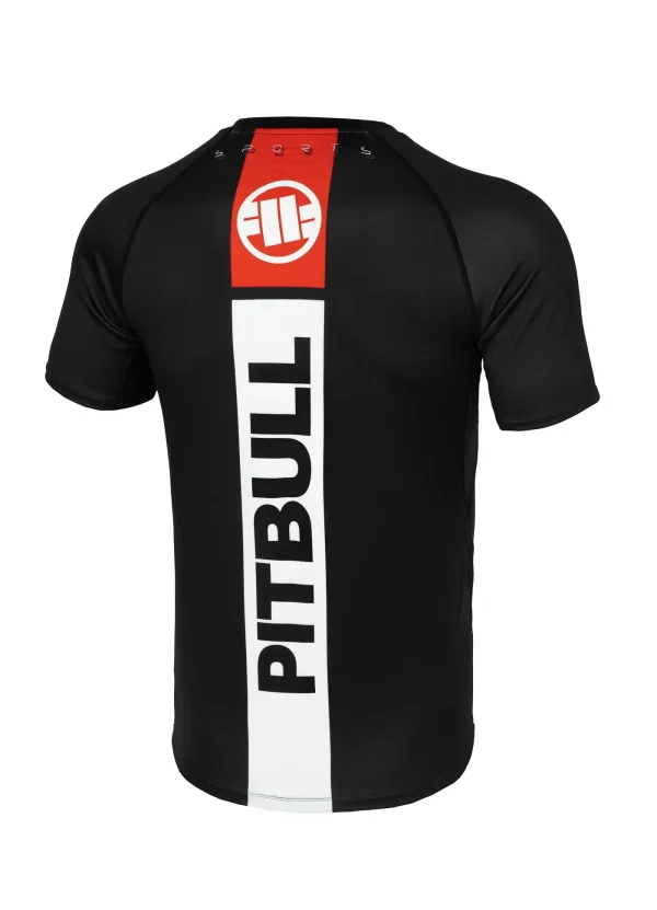 Pitbull Hilltop 2 Rash Guard Black Grey Camo 1 Athlete wearing the Pitbull Hilltop 2 Rash Guard for martial arts training
