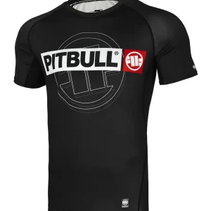 A high-quality image of our Pitbull Hilltop 2 Rash Guard, ideal for all combat sports