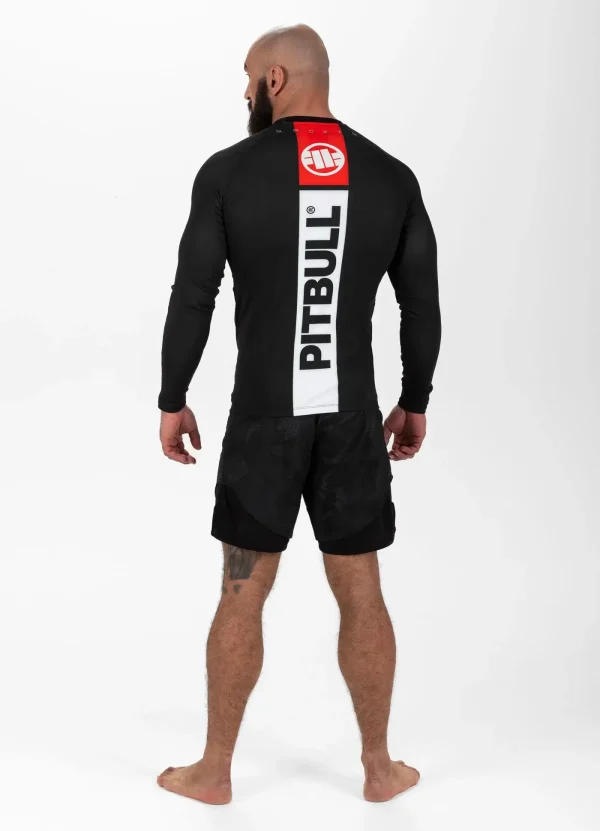 Pitbull Hilltop Sports Longsleeve Rash Guard Black 11 Man wearing a 'Pitbull Hilltop Sports Longsleeve Rash Guard'.