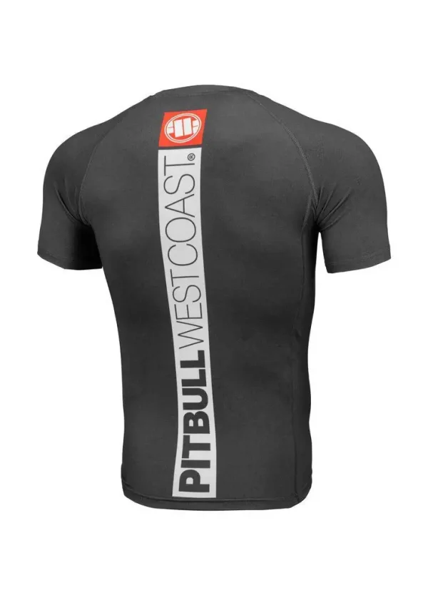 Pitbull Hilltop Sports Rash Guard Black 2 Athlete wearing Pitbull Hilltop Sports Rash Guard for protective training