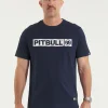 Pitbull Hilltop T Shirt Navy 1 Pitbull Hilltop T-Shirt - Navy in Navy — three‑quarter angle