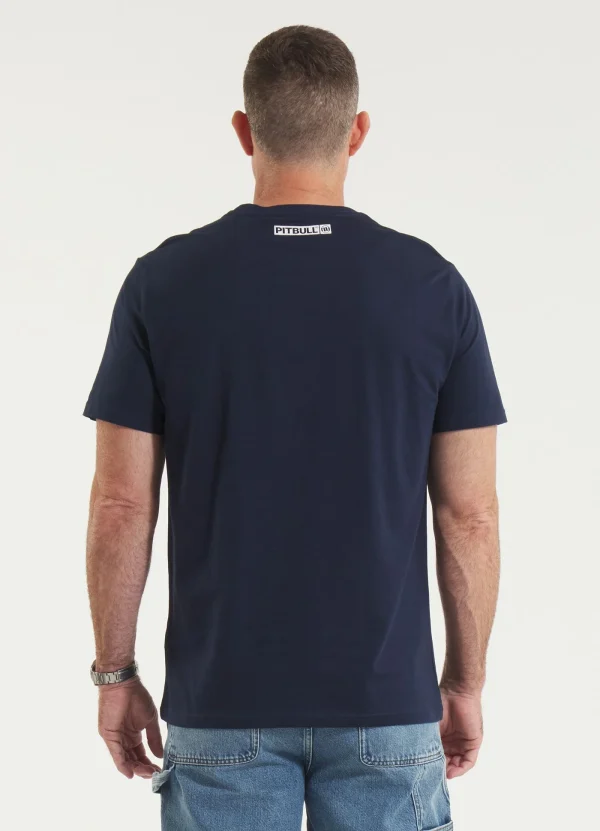 Pitbull Hilltop T Shirt Navy 2 Pitbull Hilltop T-Shirt - Navy in Navy — on‑body look