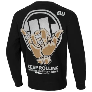 Fashion model wearing 'Pitbull Keep Rolling Sweatshirt'