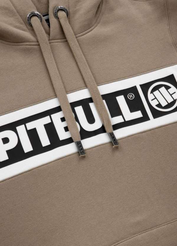 Pitbull Mens Sherwood Hoodie Beige 5 Pitbull Men's Sherwood Hoodie on a mannequin showcasing quality and style.