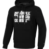 Pitbull Most Wanted Hoodie Black 1 Stylish 'Pitbull Most Wanted' hoodie in a casual setting.