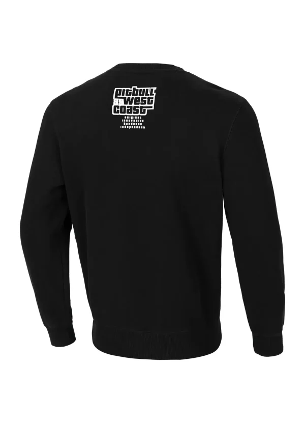 Fashionable 'Pitbull Most Wanted Sweatshirt' displayed on a blank background.