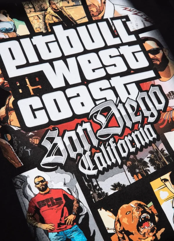A person wearing the 'Pitbull Most Wanted T-Shirt'