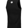Pitbull Rib Boxing Tank Top Black 1 A man wearing a 'Pitbull Rib Boxing Tank Top' in black color