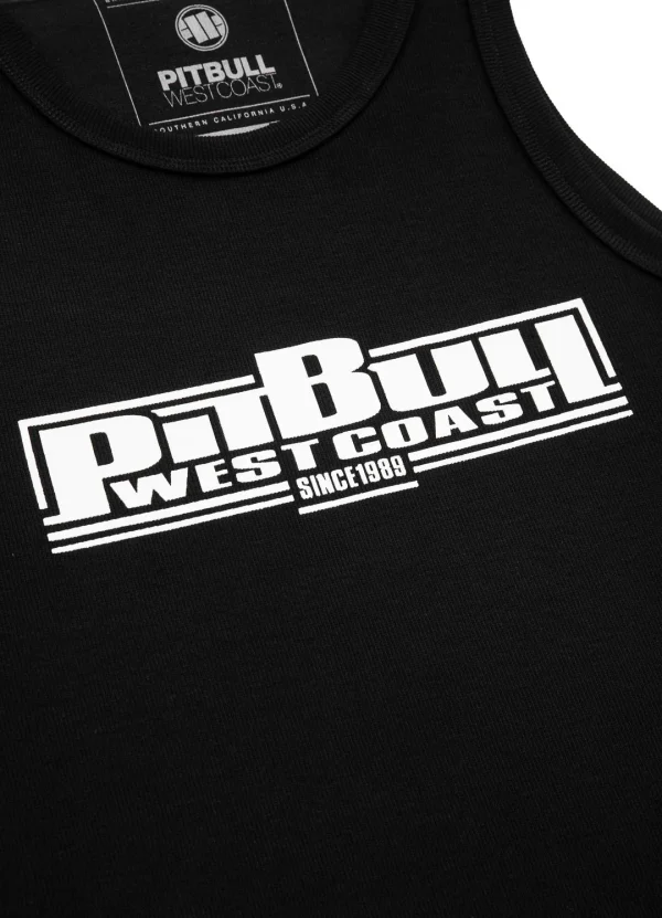 Pitbull Rib Boxing Tank Top Black 2 Man wearing the 'Pitbull Rib Boxing Tank Top'.