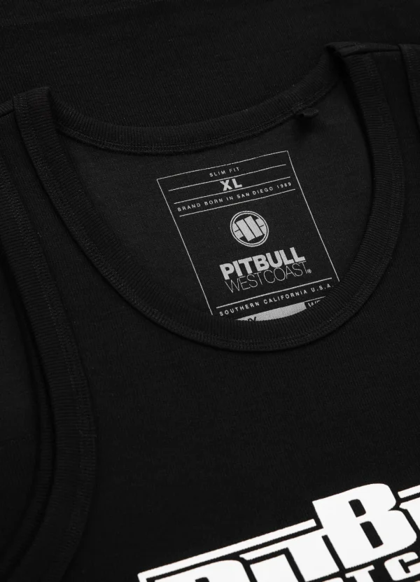 Pitbull Rib Boxing Tank Top Black 3 Stylish and sporty 'Pitbull Rib Boxing Tank Top' in black color, perfect for athletic activewear.