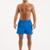 Pitbull Sports Shorts Performance Pro Plus Small Logo Ii Blue 2 Man wearing 'Pitbull Sports Shorts Performance Pro Plus Small Logo II'