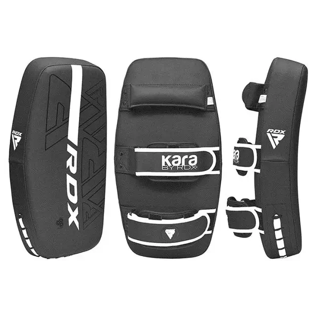 RDX F6 Kara Thai Kick Pad in action by a martial arts enthusiast