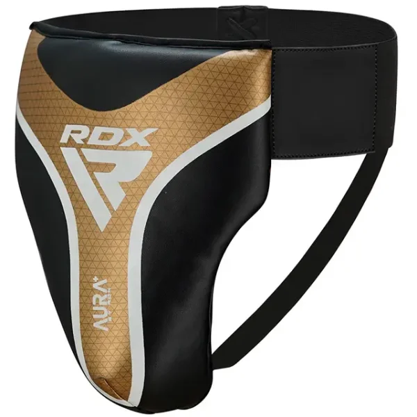 Rdx Groin Guard Aura Plus T 17 Black Gold 2 RDX Groin Guard Aura Plus T-17 in black color