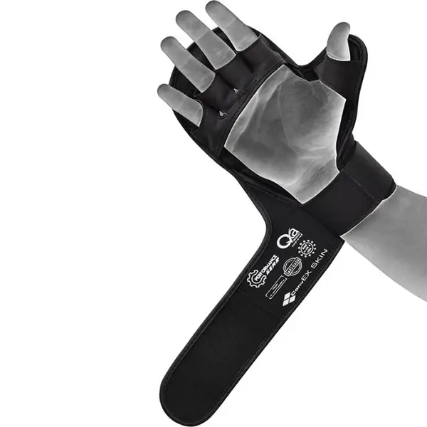 RDX MMA Gloves Shooter Aura Plus T-17 in black color