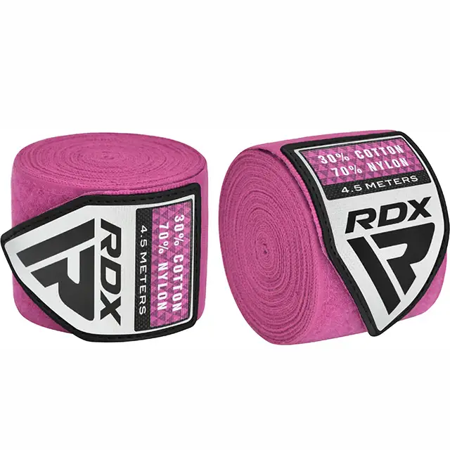 RDX WX Professional Boxing Hand Wraps on a black background