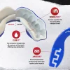 Safejawz Extro Series Shark Mouth Guard Blue White 4 Image of Safejawz Extro Series Shark Mouth Guard showing detailed features.