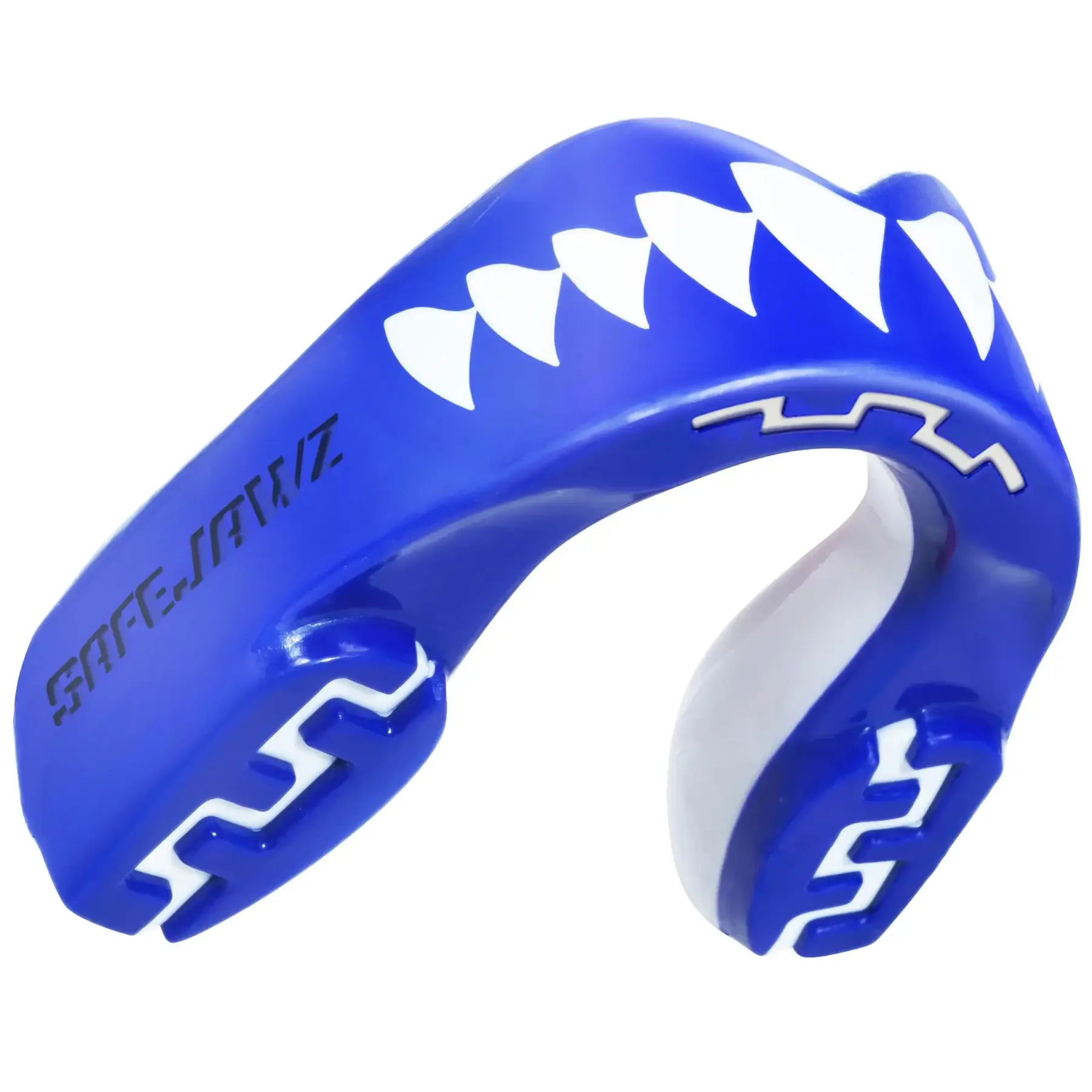 Image of Safejawz Extro Series Shark Mouth Guard, perfect for protecting your teeth during sports activities.